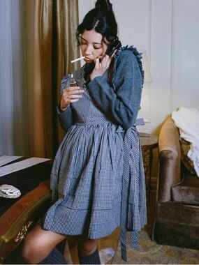 Sandy Liang Loaf Gingham Dress